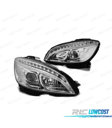 FARI A LED TUBE LIGHT PER MERCEDES W204 07-10 CROMATI