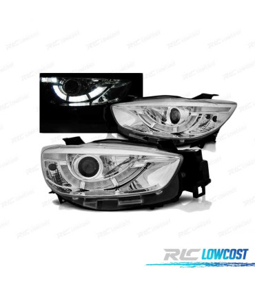FARI LUCE DIURNA PER MAZDA CX5 11-15 CROMATO R87 LUCE DIURNA REALE XENON