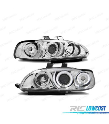 FARI PER HONDA CIVIC 91-95 2D 3D ANGEL EYES CROMATI