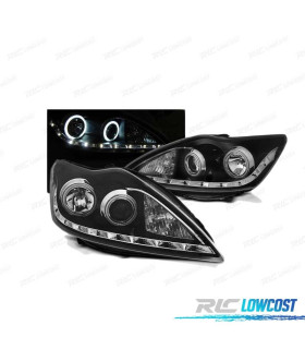 FARI PER FORD FOCUS II 08-10 ANGEL EYES CCFL NERI