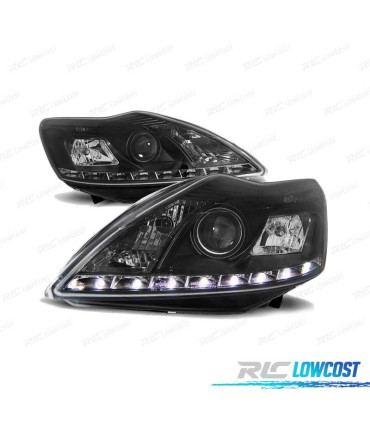 FARI PER FORD FOCUS II RESTYLING 08-10 DAYLIGHT LED NERI