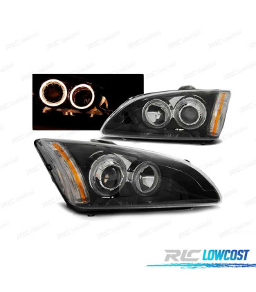 FARI OCCHI ANGELICI PER FORD FOCUS II 04-08 FONDO NERO
