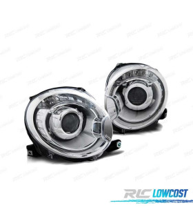 FARI PER FIAT 500 07- PROIETTORE CROMATO