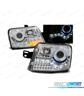 FARI LUCE DIURNA INTERMITTENTE LED PER FIAT PANDA 03- CROMATI
