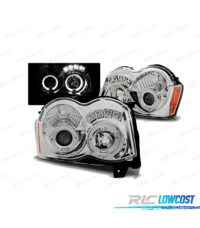 FARI OCCHI ANGELICI PER JEEP GRAND CHEROKEE 08-10 CROMATI