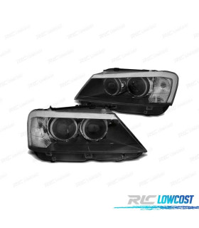 FARI PER BMW X3 F25 10-14 ANGEL EYES LED NERO