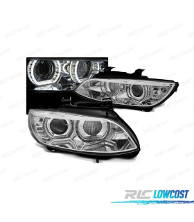 FARI BMW E92 E93 06-10 OCCHI ANGEL LED DRL XENON CROMATI