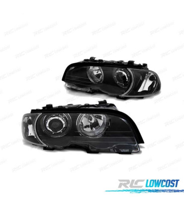 FARI BMW E46 COUPE CABRIO 99-03 ANGEL EYES LED NERI