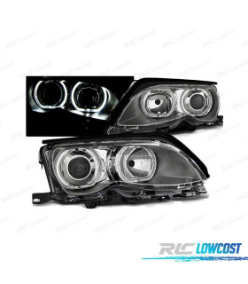 FARI BMW E46 01-05 OCCHI ANGEL LED CROMATI