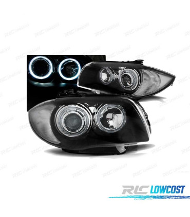 FARI BMW E81 E87 E82 E88 OCCHI ANGEL LED NERI