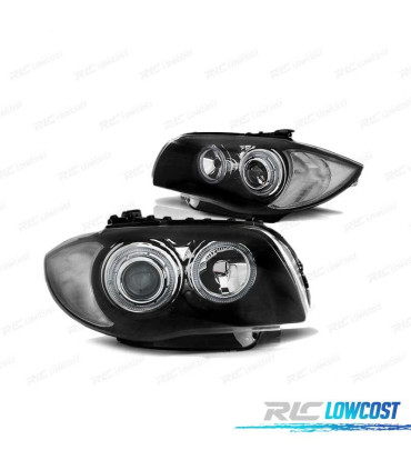 FARI BMW E81 E87 E82 E88 OCCHI ANGEL LED NERI
