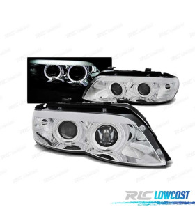 FARI OCCHI ANGEL PER BMW X5 E53 03-06 CROMATI XENON