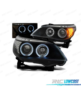 FARI BMW E60 E61 03-07 LED OCCHI ANGEL NERI