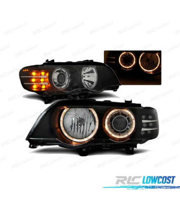 FARI OCCHI ANGEL CON FRECCIA A LED APTI PER XENON PER BMW X5 E53 99-03