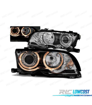 FARI BMW E46 01-03 OCCHI ANGEL COUPE CABRIO CROMATI