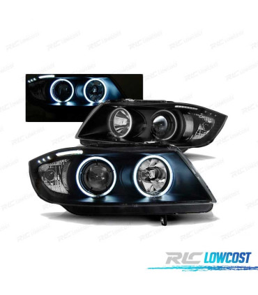 FARI BMW E90 E91 05-08 OCCHI ANGEL CCFL FONDO NERO