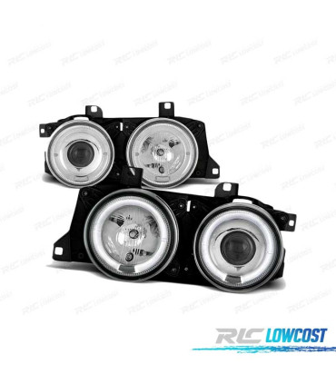 FARI OCCHI ANGEL PER BMW E32 E34 CROMATI