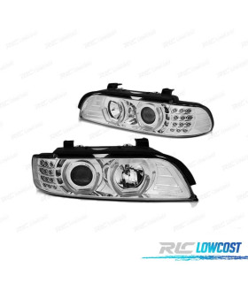 FARI BMW E39 95-03 ANGEL EYES 3D CROMATI FRECCE A LED
