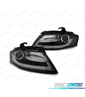 FARI PER AUDI A4 B8 08-11 CON DRL NERI ADATTABILI XENON ORIGINALE