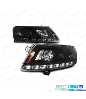 FARI AUDI A6 4F C6 04-08 CON DRL LED LUCE DIURNA VERA FONDO NERO ADATTABILI XENON DI ORIGINE D2S
