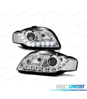FARI LUCE DIURNA LED AUDI A4 B7 04-08 CROMATI