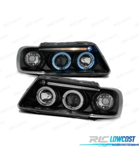 FARI OCCHI ANGELICI PER AUDI A3 8L 96-00 FONDO NERO