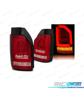 FANALI PER VOLKSWAGEN VW T6 MULTIVAN CARAVELLE 15-19 LED DINAMICI ROSSI