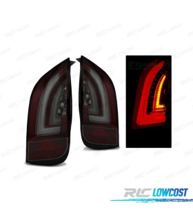 FANALI PER VOLKSWAGEN VW UP! 11- SKODA CITIGO 11- BAR LED ROSSO AFFUMICATO