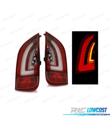 FANALI PER VOLKSWAGEN VW UP! 11- SKODA CITIGO 11- BAR LED ROSSO CHIARO
