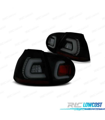 FANALI PER VOLKSWAGEN VW GOLF 5 03-09 BAR LED NERO FUMÈ