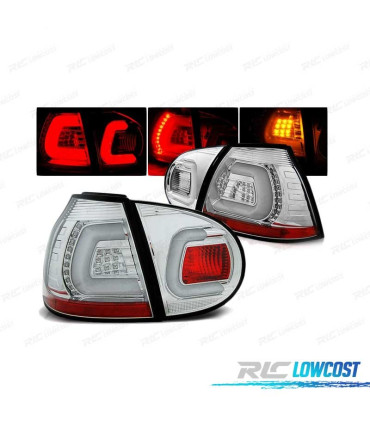 FANALI PER VOLKSWAGEN VW GOLF 5 03-09 BARRE LED CROMATE