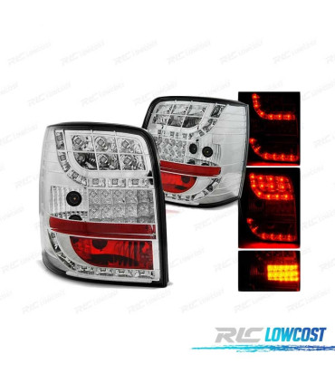 FARI LED PER VOLKSWAGEN VW PASSAT B5 96-00 VARIANT CROMATI CON INDICATORI LED