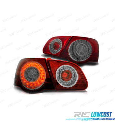 FANALI VOLKSWAGEN VW PASSAT B6 3C LIMOUSINE 05-10 LED ROSSO AFFUMICATO