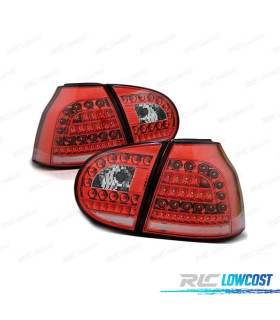FARI LED PER VOLKSWAGEN VW GOLF 5 03-09 ROSSO BIANCO LED