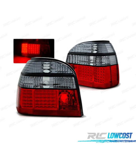 FANALI PER VOLKSWAGEN VW GOLF 3 91-97 LED ROSSO AFFUMICATO