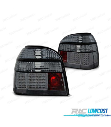FARI LED PER VOLKSWAGEN VW GOLF 3 91-97 FUMÉ LED