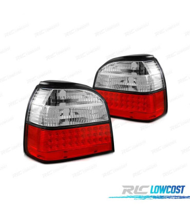 FANALI VOLKSWAGEN VW GOLF 3 91-97 LED ROSSO CRISTALLO