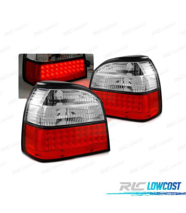 FANALI VOLKSWAGEN VW GOLF 3 91-97 LED ROSSO CRISTALLO