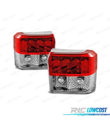 FARI LED PER VOLKSWAGEN VW T4 90-03 ROSSO BIANCO LED