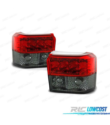 FARI LED PER VOLKSWAGEN VW T4 90-03 ROSSO FUMÉ LED