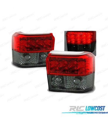 FARI LED PER VOLKSWAGEN VW T4 90-03 ROSSO FUMÉ LED