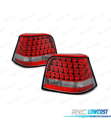 FANALI PER VOLKSWAGEN VW GOLF 4 97-03 LED ROSSO CRISTALLO