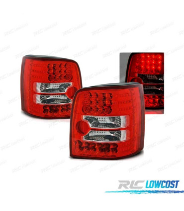 FARI LED PER VOLKSWAGEN VW PASSAT B5 96-00 VARIANT ROSSO BIANCO LED