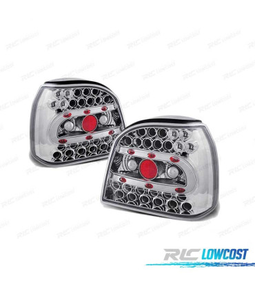 FANALI PER VOLKSWAGEN VW GOLF 3 91-97 CROMATI A LED