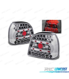 FANALI PER VOLKSWAGEN VW GOLF 3 91-97 CROMATI A LED