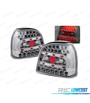 FANALI PER VOLKSWAGEN VW GOLF 3 91-97 CROMATI A LED