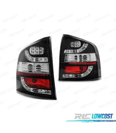 FANALI PER SKODA OCTAVIA KOMBI II 04-12 LED NERI