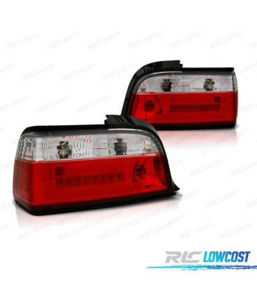 FANALI A LED PER BMW E36 90-99 CC ROSSO BIANCO BAR LED