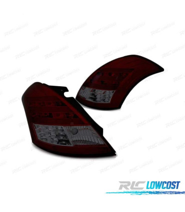 FANALI PER SUZUKI SWIFT IV 10- BAR LED ROSSO AFFUMICATO