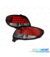 FANALI PER PEUGEOT 206 98-LED ROSSO CRISTALLO